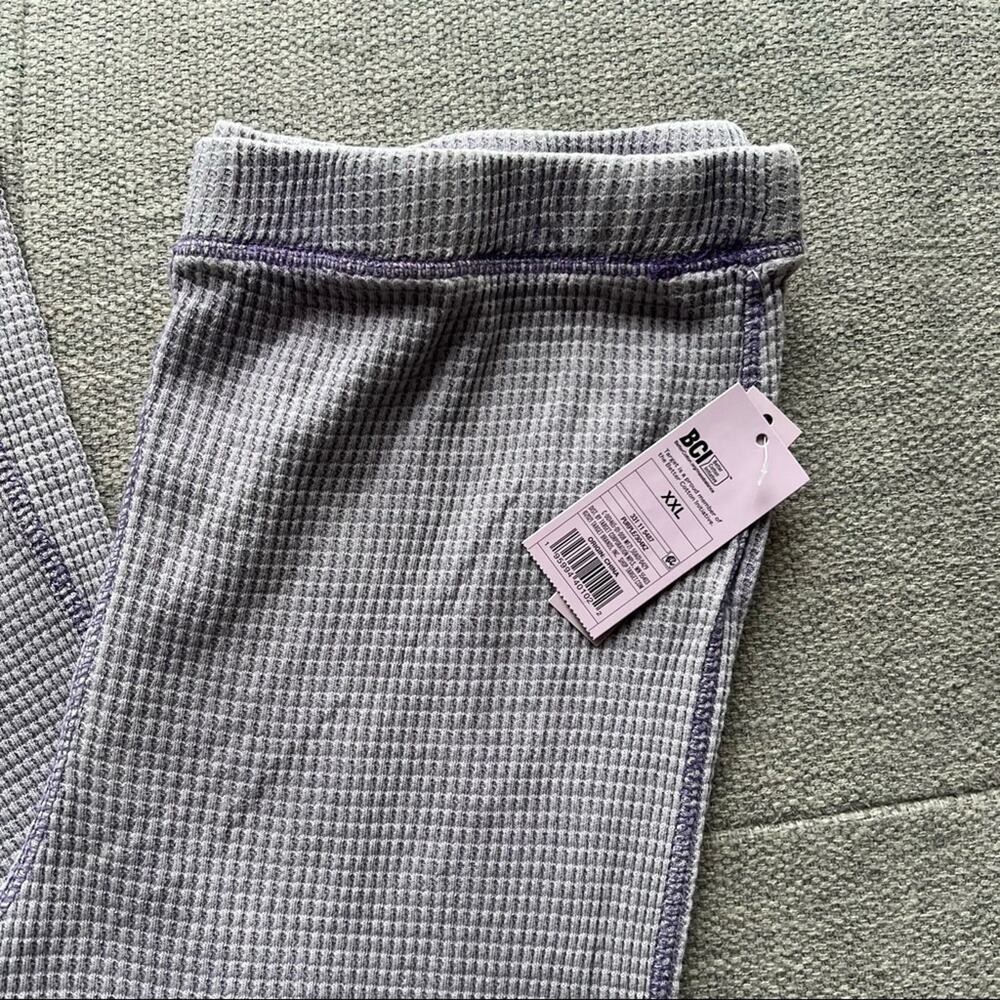 NWT Wild Fable Waffle Knit Thermal Boho Flare Leg Pants Legging Purple XXL - Picture 5 of 11